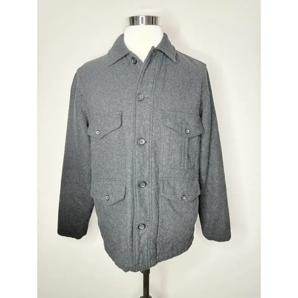 J. Crew University Wool Jacket Coat Charcoal Gray Men’s Size Large Outerwear